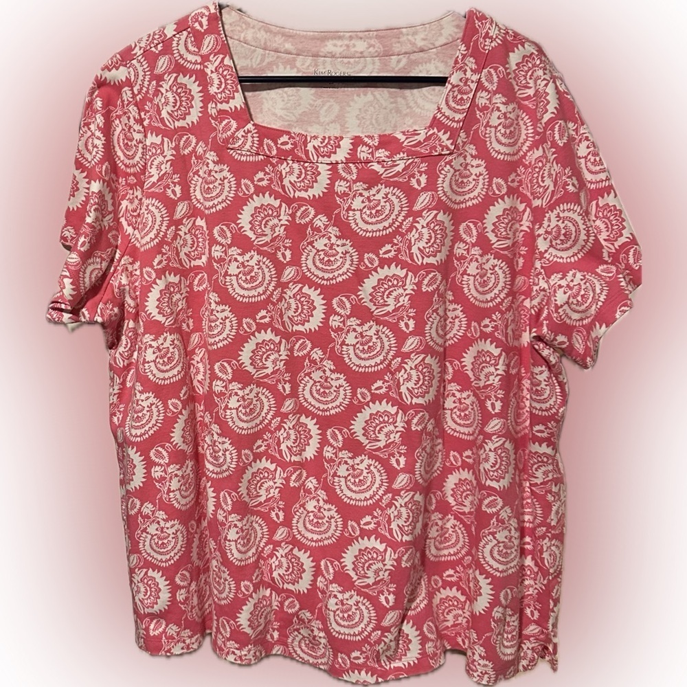 Pink Patterned Women's Top